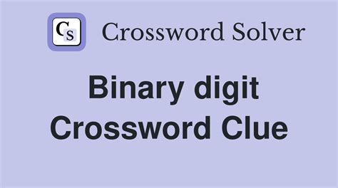 digit Crossword Clue .